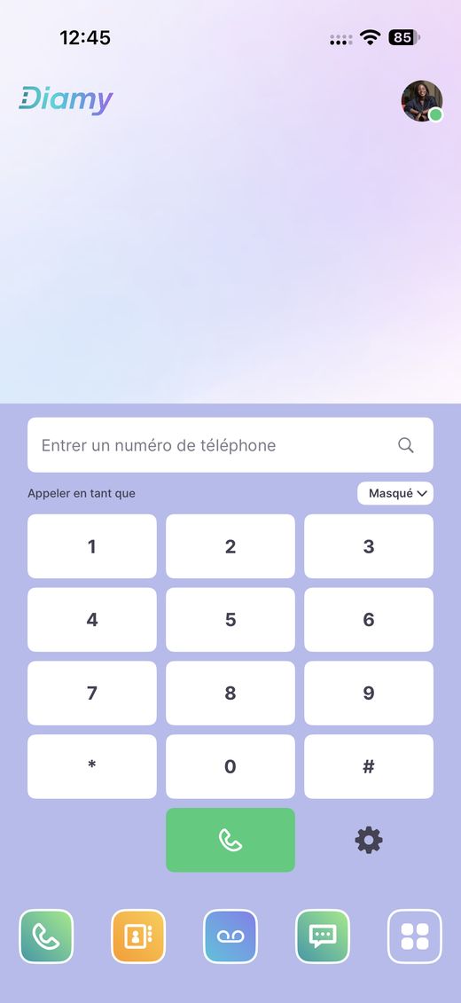 Diamy sur mobile