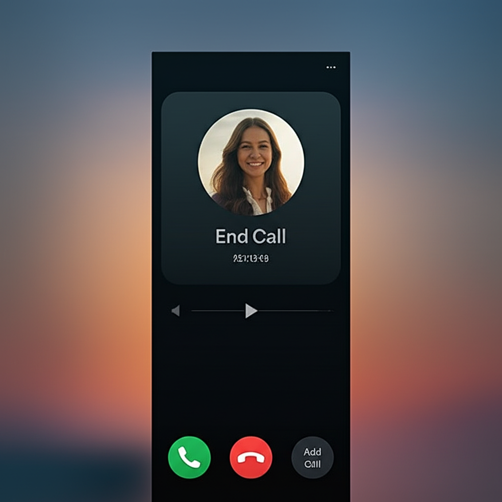 Interface d'appel Diamy sur iOS